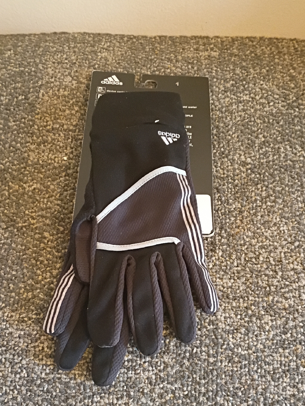 adidas Black & White Men's Training Gloves Size XL